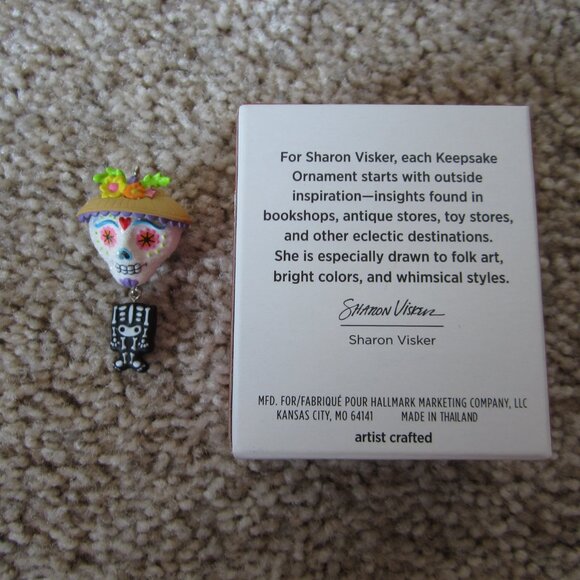 Sweet Sugar Skull skeleton 2022 Hallmark ornament - Picture 2 of 4